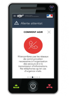 Nutzer erhalten je nach Vorfall auch wichtige Verhaltenshinweise. Bild Ministère de l'intérieur